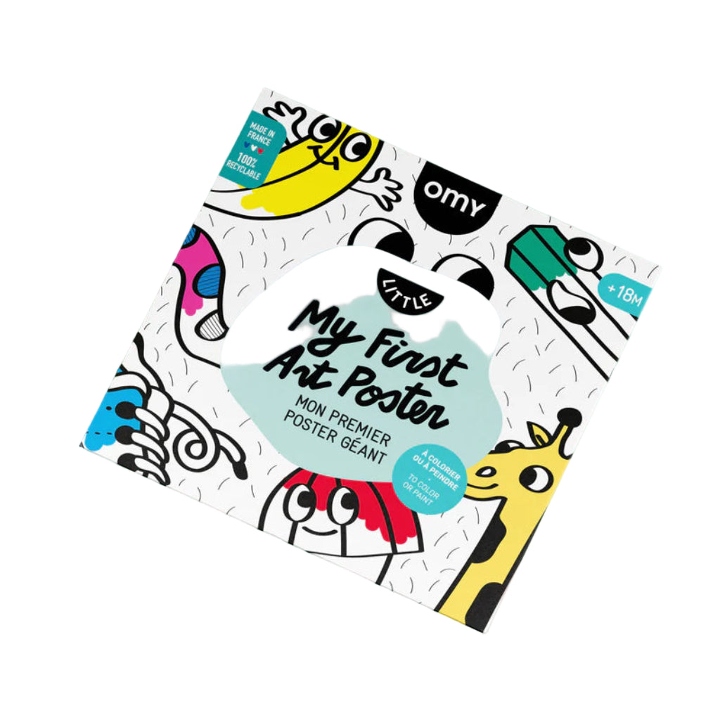 Omy stor plakat til farvelægning, My first art poster, 100 x 70 cm - Fra 18 mdr.