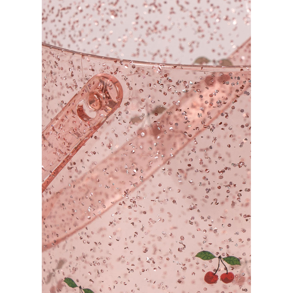 Konges Sløjd Beach Set, Glitter Bucket and Shovel - Cherry