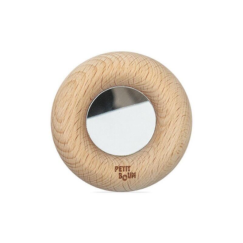 Petit Boum baby toy, sensory donut rattle - Mirror