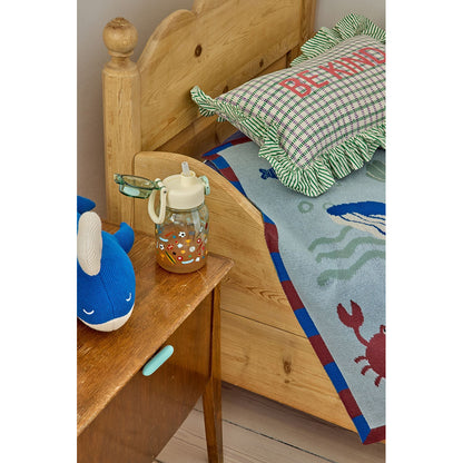 Rice Tritan Water Bottle, 700 ml – Soft Green Sports Print