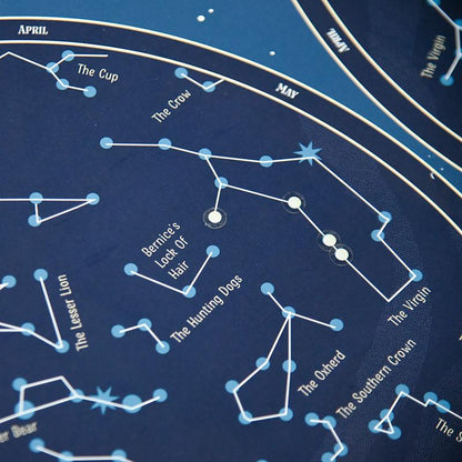 Poppik Sticker Mosaic on Paper, Poster and 640 Stickers, Glow in the Dark - Sky Map