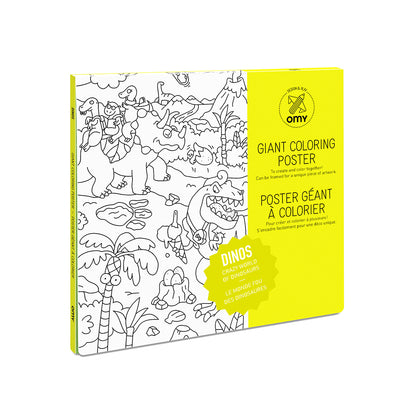 Omy Large Poster for Coloring, 70 x 100 cm - Dinos
