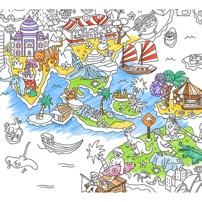 Omy Large Coloring Poster, 70 x 100 cm - Atlas