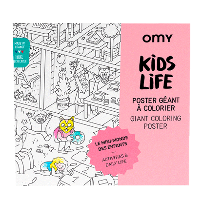 Omy Large Coloring Poster, 70 x 100 cm - Kids Life
