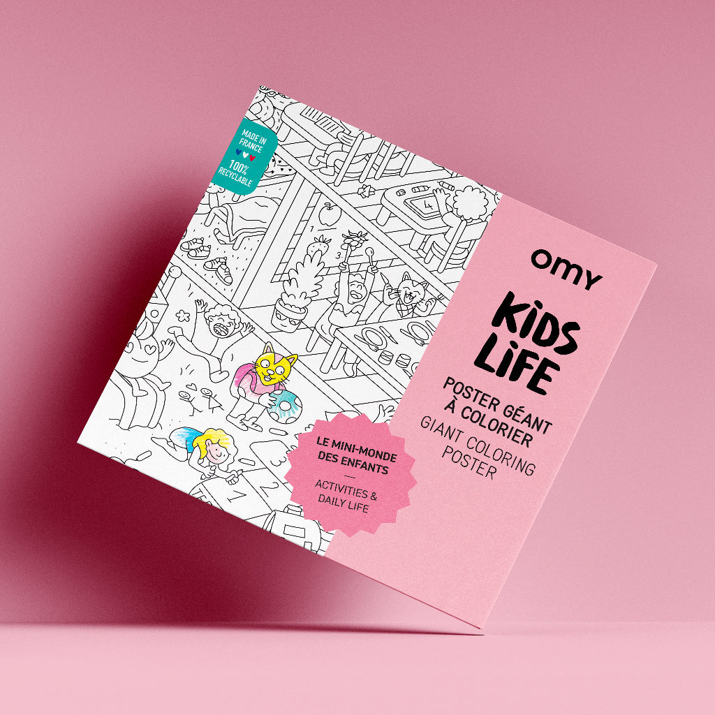 Omy Large Coloring Poster, 70 x 100 cm - Kids Life