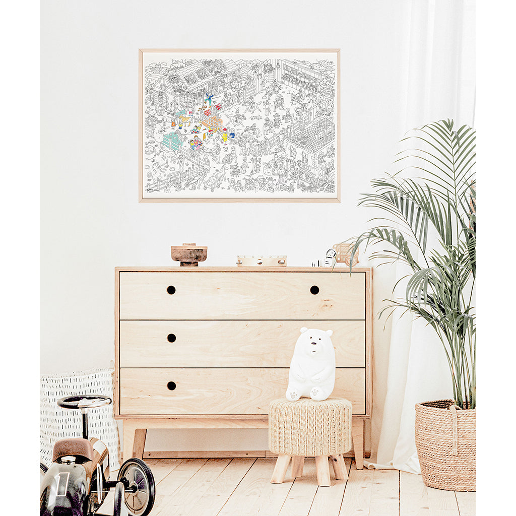 Omy Large Coloring Poster, 70 x 100 cm - Pony Club