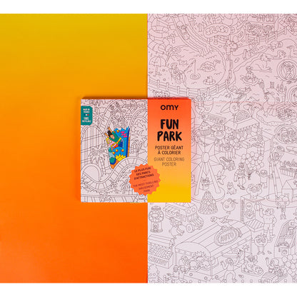 Omy Large Coloring Poster, 70 x 100 cm - Fun Park