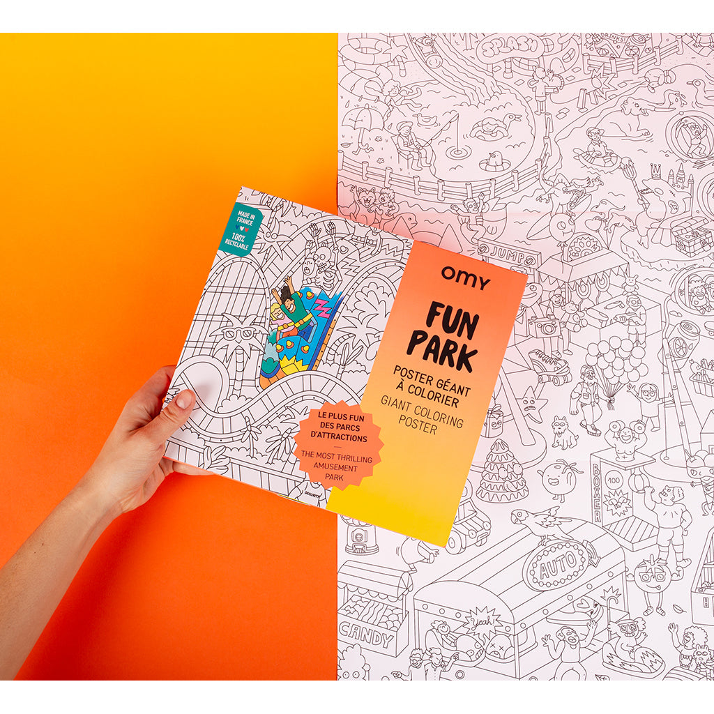 Omy Large Coloring Poster, 70 x 100 cm - Fun Park