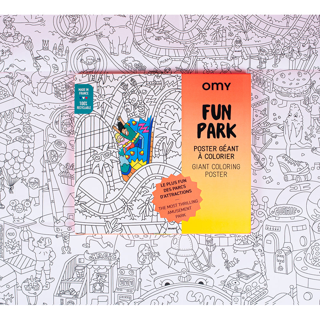 Omy Large Coloring Poster, 70 x 100 cm - Fun Park