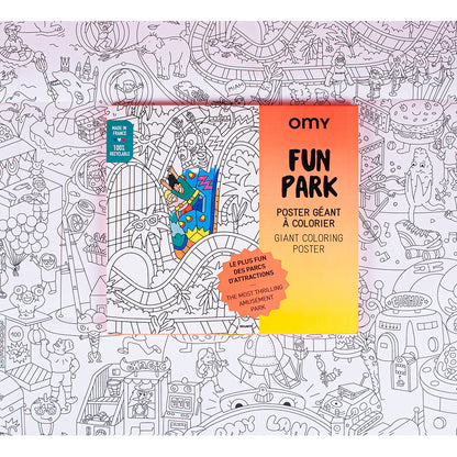 Omy Large Coloring Poster, 70 x 100 cm - Fun Park