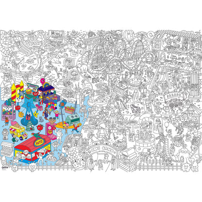 Omy Large Coloring Poster, 70 x 100 cm - Fun Park
