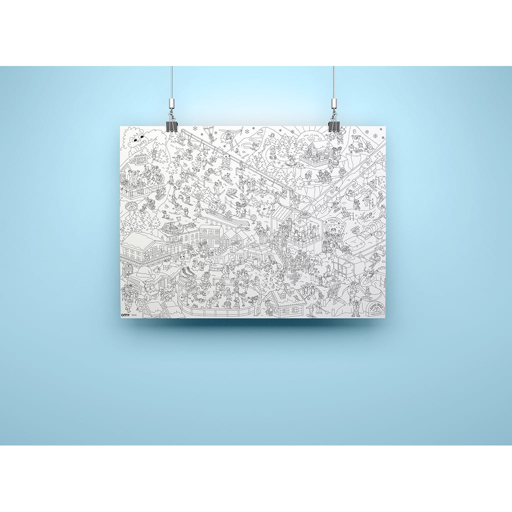 Omy Large Coloring Poster, 70 x 100 cm - I Love Winter