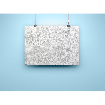 Omy Large Coloring Poster, 70 x 100 cm - I Love Winter