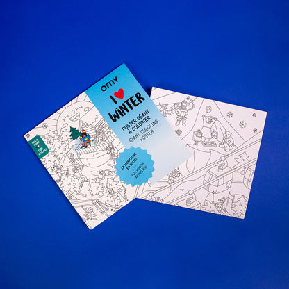 Omy Large Coloring Poster, 70 x 100 cm - I Love Winter