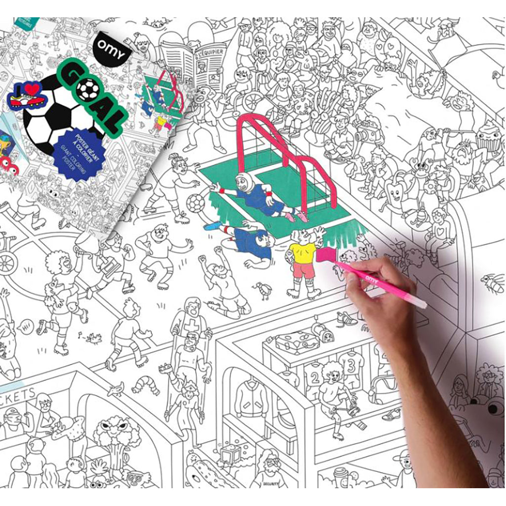 Omy Large Coloring Poster, Soccer