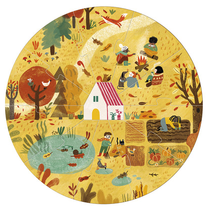Londji Puzzle, Round, A Home for Nature, Set of 4 Puzzles with 10 Pieces Each