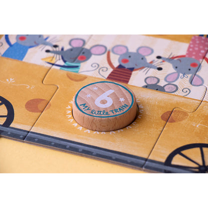 Londji Puzzle, My Little Train, Set of 10 Puzzles with 3 Pieces Each