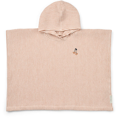 Liewood Paco badeponcho, Stripe Tuscany rose/creme - Str. 3-8 år