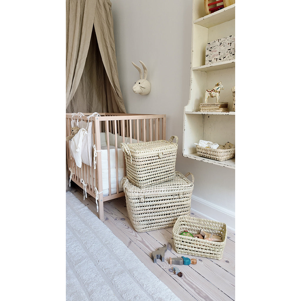 Lubilu Trunk, kurvekuffert af palmeblade - 50 x 32 x 32 cm