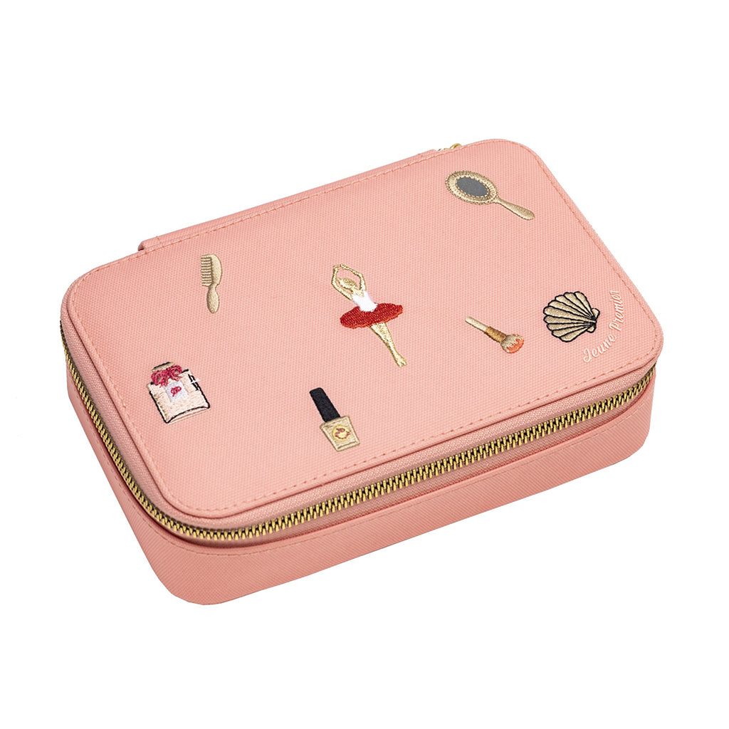 Jeune Premier Pencil Case with Contents, Jewellery Box Pink