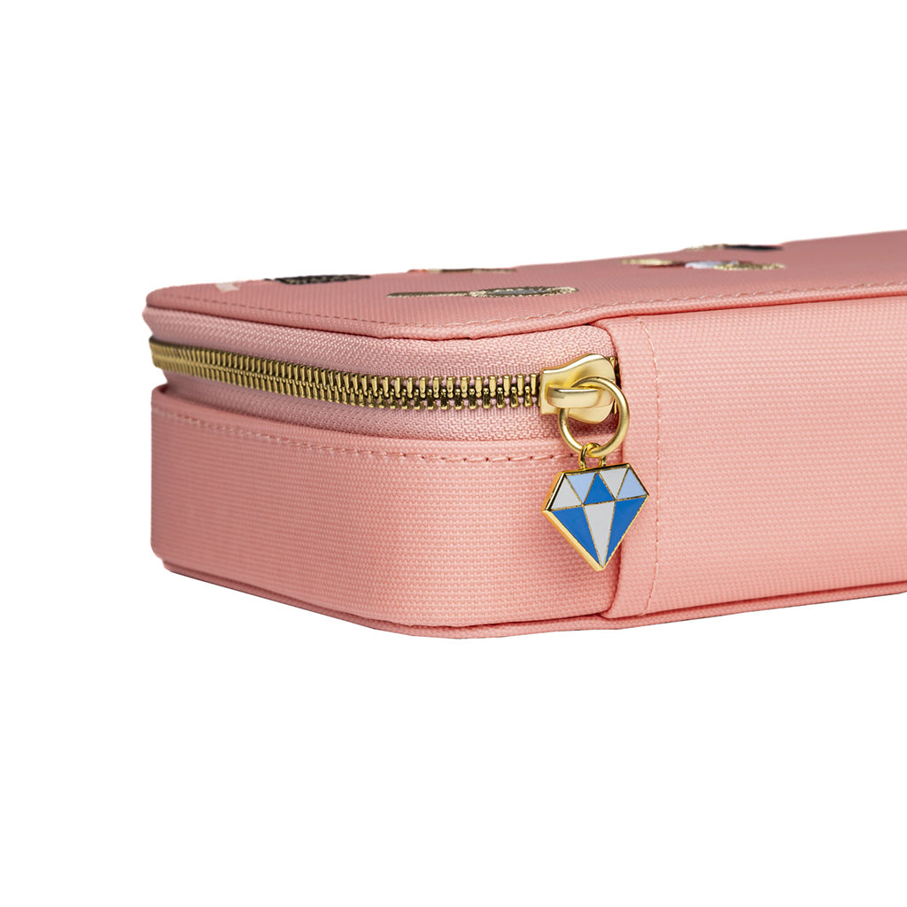 Jeune Premier Pencil Case with Contents, Jewellery Box Pink