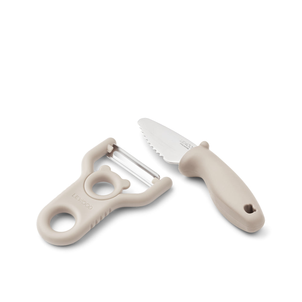 Liewood Pertense Peeler &amp; Knife Set - Sandy