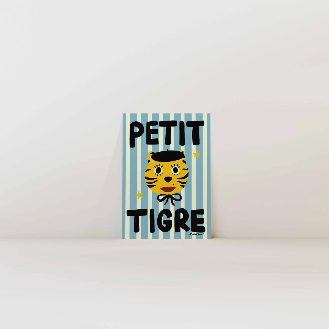 Nephthys Illustrated plakat, Petit Tigre, Blue - A4