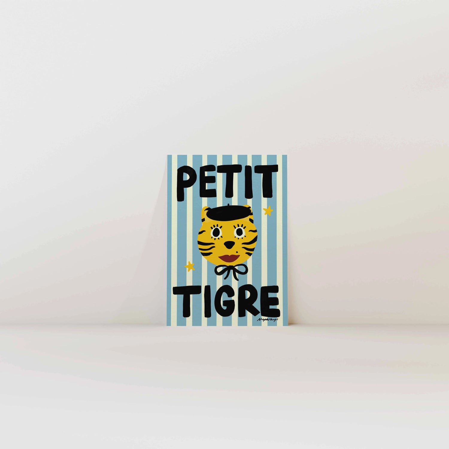 Nephthys Illustrated plakat, Petit Tigre, Blue - A4