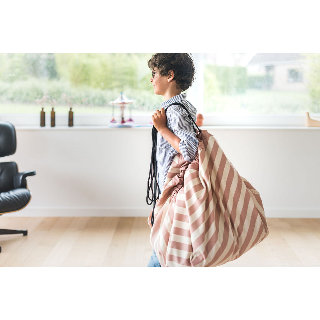Play&amp;Go 2-in-1 Blanket, Stripes Pink New