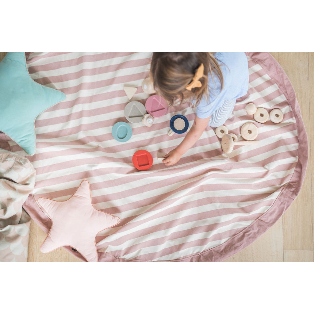Play&amp;Go 2-in-1 Blanket, Stripes Pink New