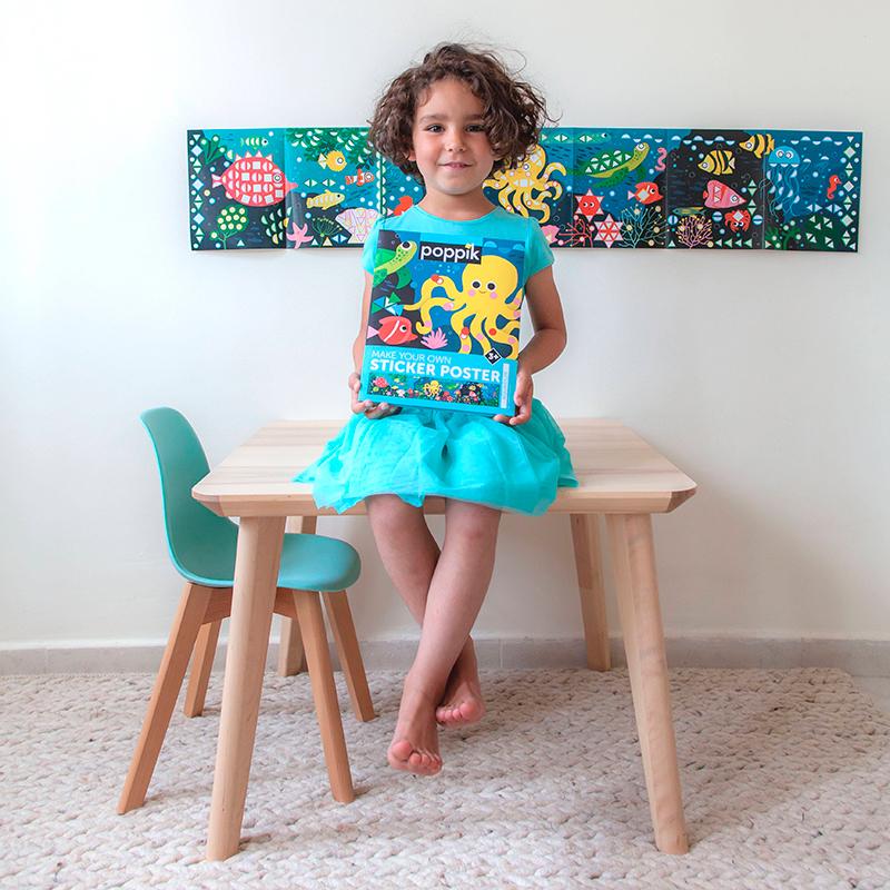 Poppik Paper Sticker Mosaic Poster with 750 Stickers – Aquarium