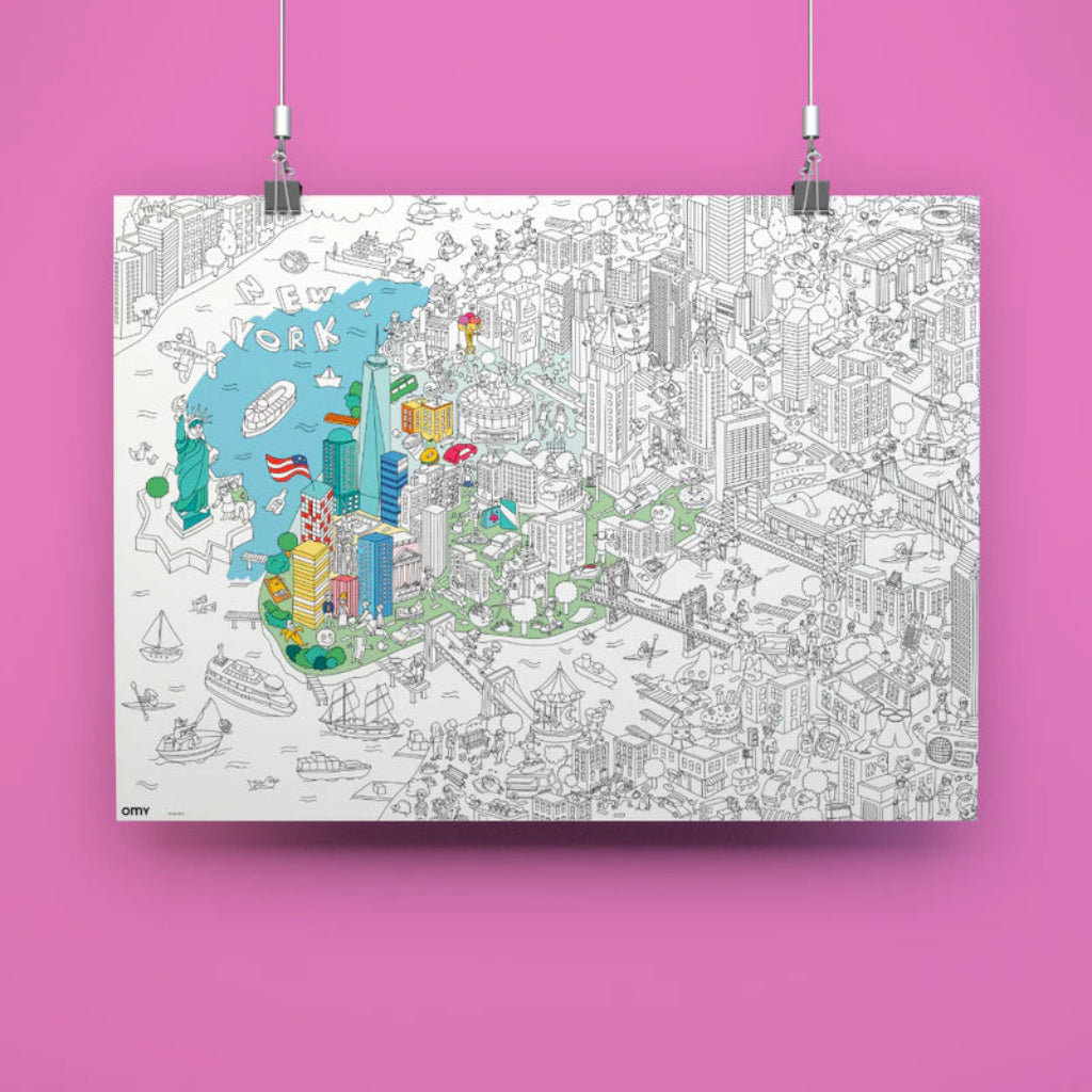 Omy Large Poster for Coloring, 70 x 100 cm – New York