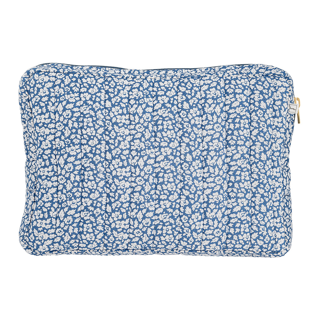 Bon Dep Pouch big, toilettaske med Liberty - Feather blue