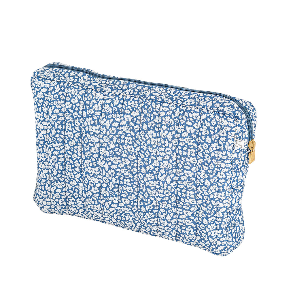 Bon Dep Pouch big, toilettaske med Liberty - Feather blue