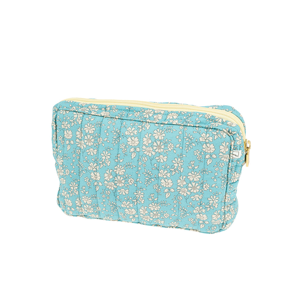 Bon Dep Small Pouch, Toiletry Bag featuring Liberty - Capel Soft Teal