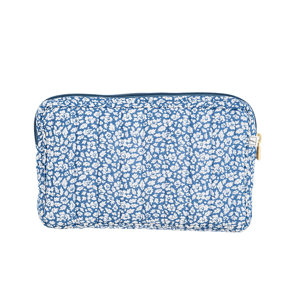 Bon Dep Pouch Small, Toiletry Bag with Liberty – Feather Blue