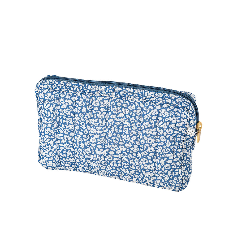 Bon Dep Pouch Small, Toiletry Bag with Liberty – Feather Blue