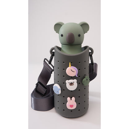 Asobu Sling Silicone Strap Bottle Holder, Smoke