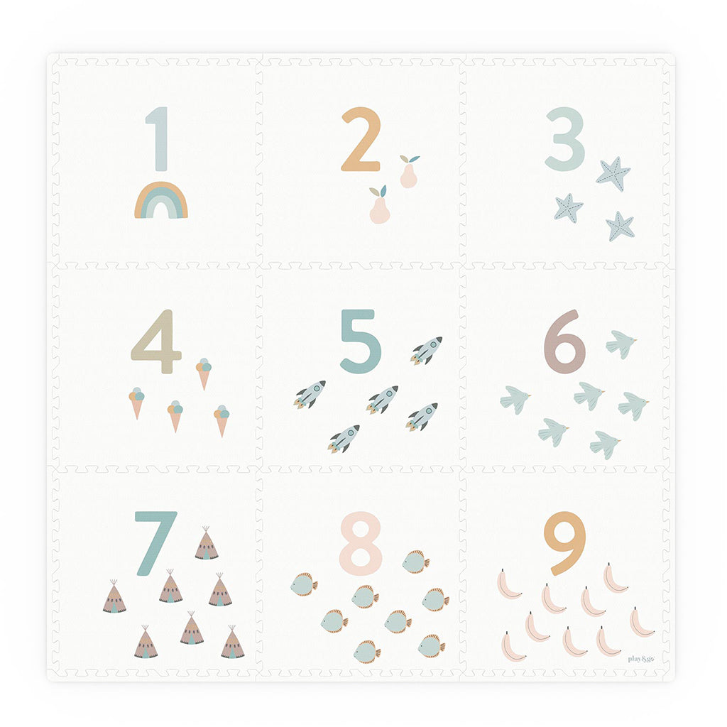 Play&amp;Go Puzzle Mat Eevaa, Reversible Floor Puzzle Mat and Storage in One - Numbers