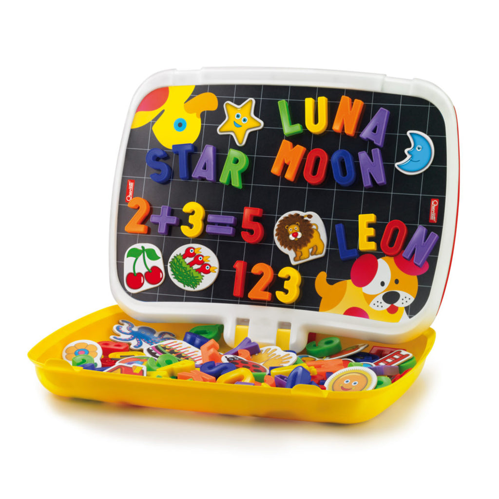 Quercetti Magnetic Board, Set with Letters and Numbers