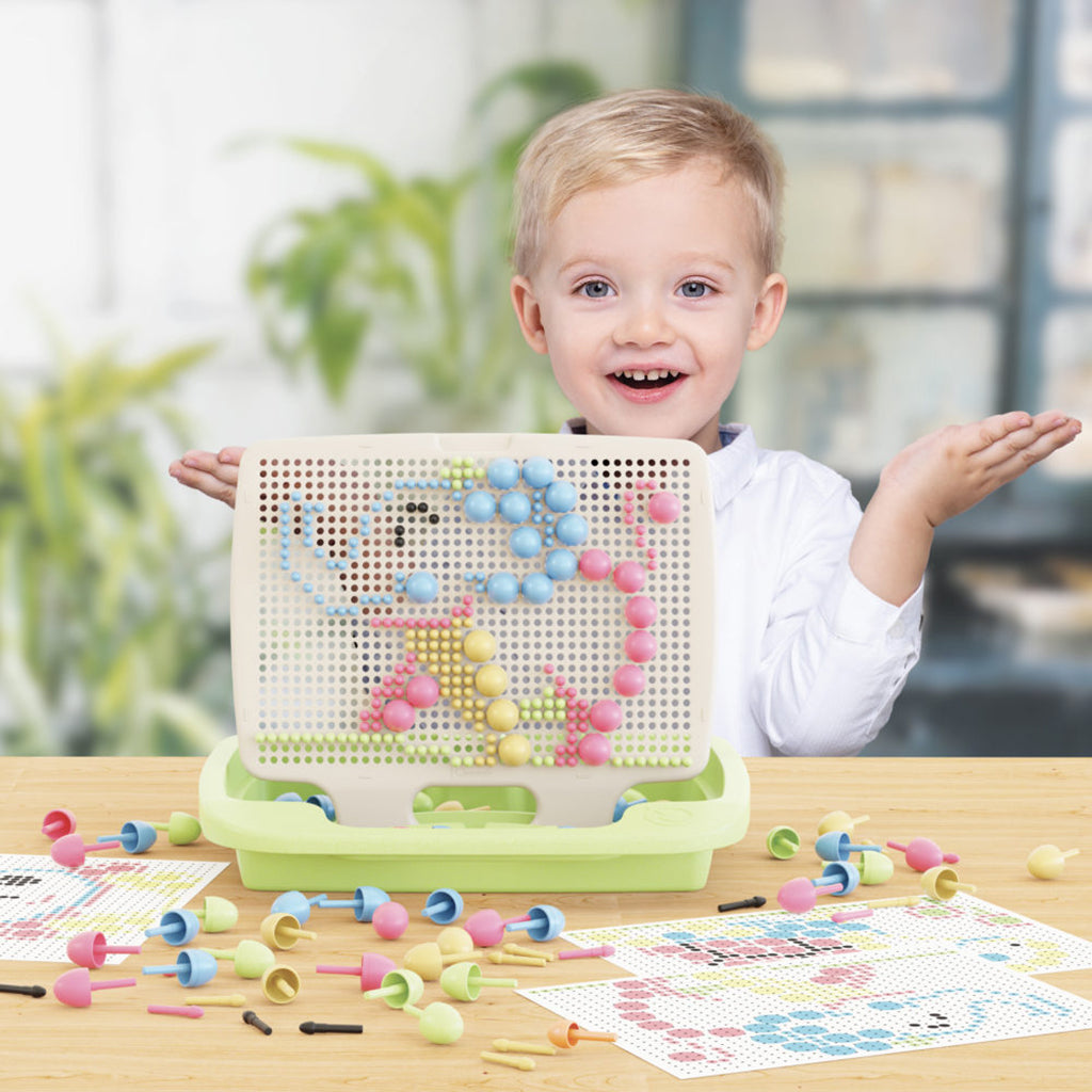Quercetti PlayEco+ Peg Board Made from Recycled Plastic - 310 Pieces
