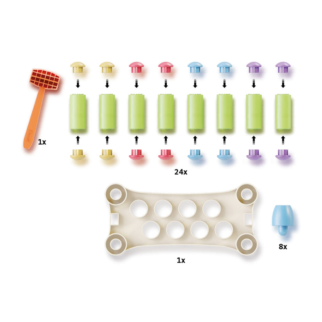 Quercetti PlayEco+ Hammer Game, Hammer Peggy - From 18 Months