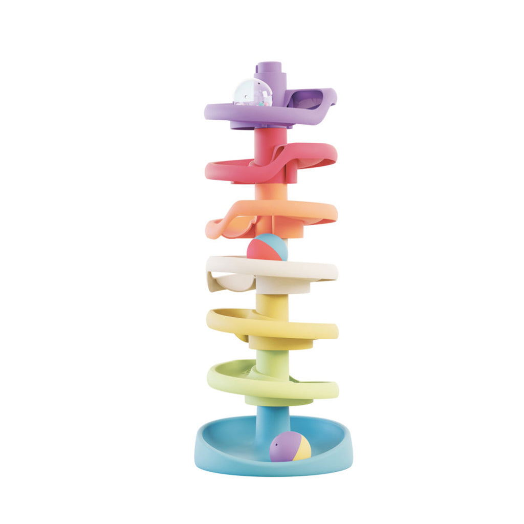 Quercetti PlayEco+ Ball Tower made from recycled plastic with Rattle Balls - Suitable for Ages 1+