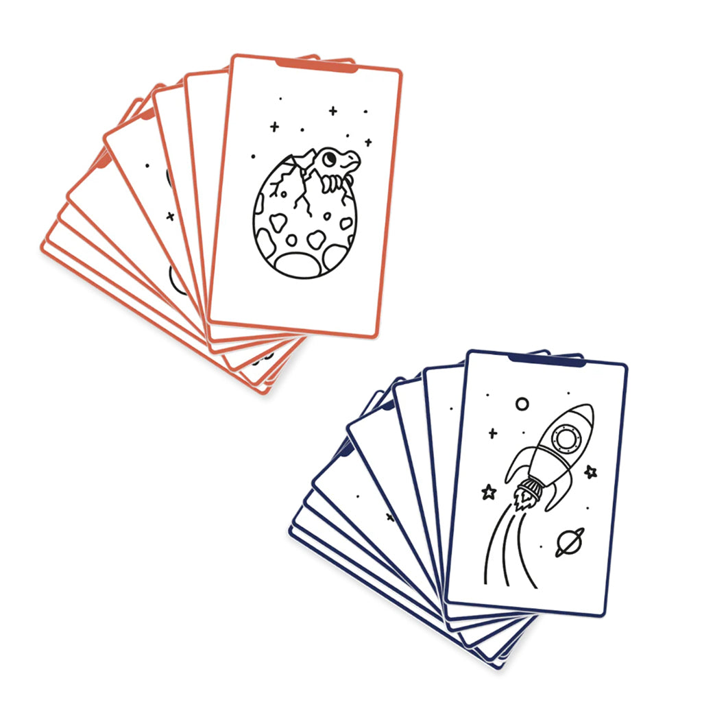 KidyDraw mini refill cards with drawing templates, Dinosaur