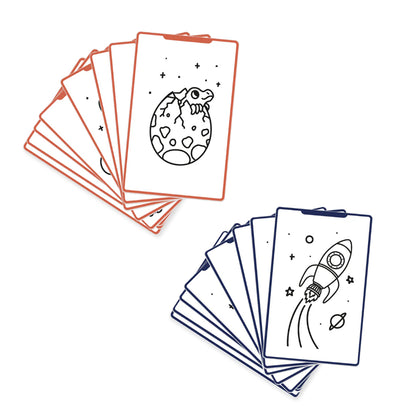 KidyDraw mini refill cards with drawing templates, Dinosaur