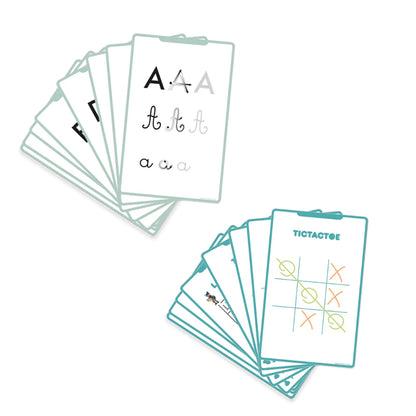 KidyDraw Mini Refill Cards with Drawing Stencils, Games and Education
