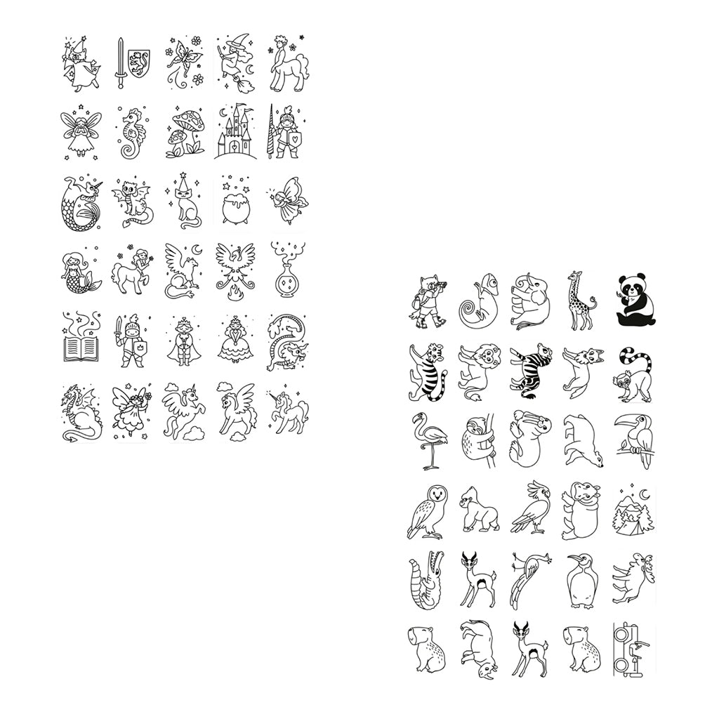 KidyDraw mini refill cards with drawing templates, Once Upon a Time
