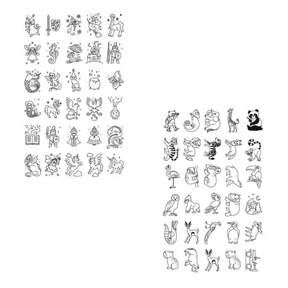 KidyDraw mini refill cards with drawing templates, Once Upon a Time