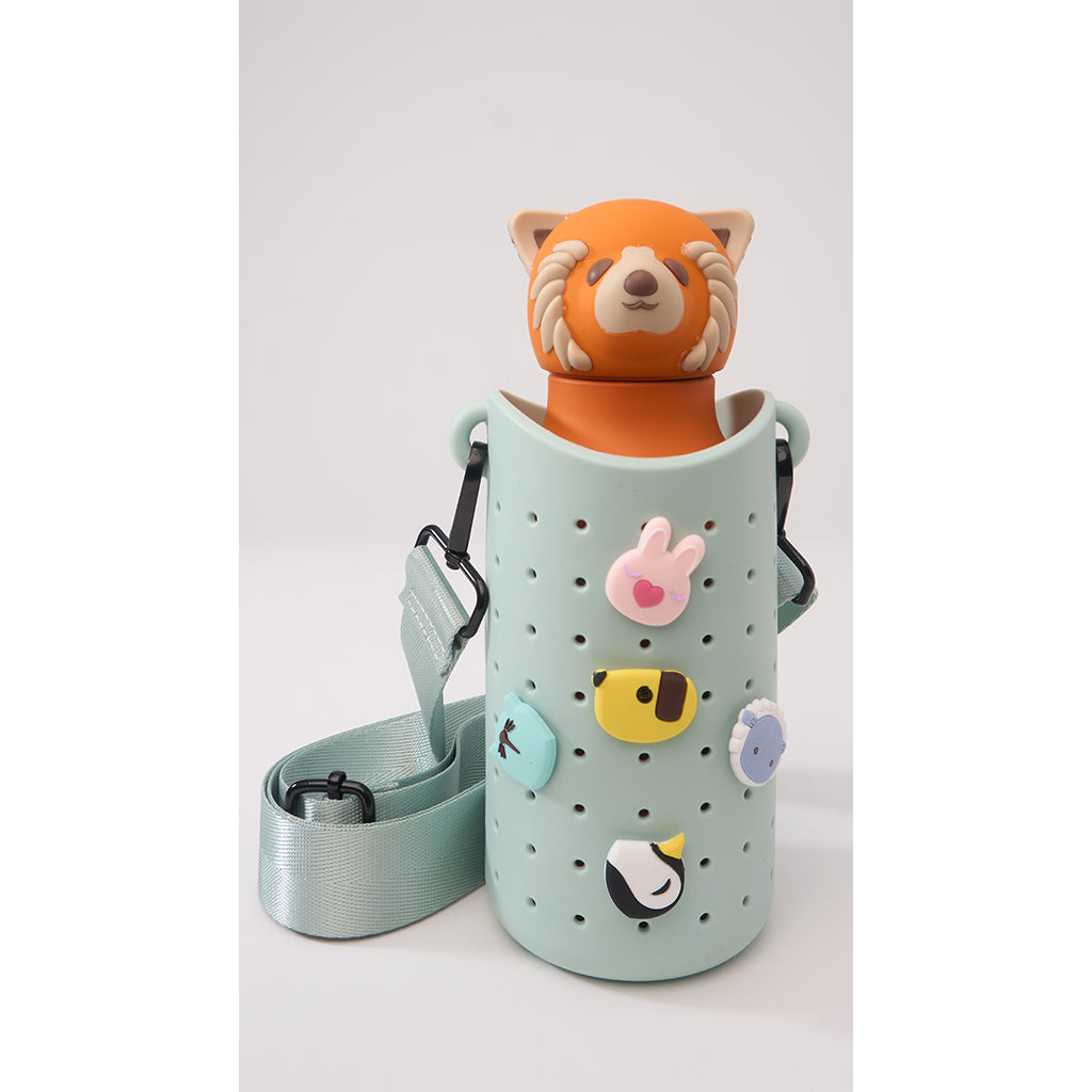 Asobu Sling Silicone Strap Bag for Water Bottle, Green