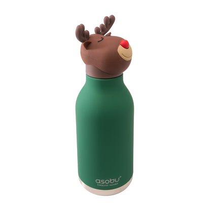 Asobu Bestie Animal Thermo Water Bottle, 460 ml - Reindeer
